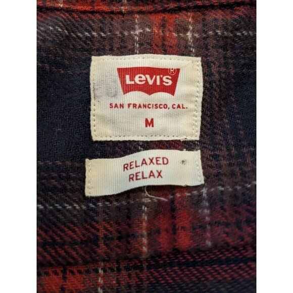 Levis NEW Chore Shirt The Worker Plaid Button Up Mens M Flannel Rugged Work Wear - Picture 5 of 5